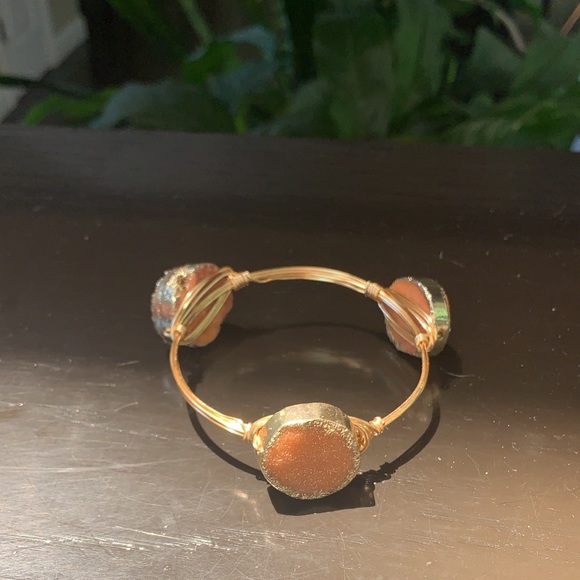 β¨LAST! Handmade Druzy Stone Wire Wrapped Bangle - Picture 6 of 9